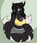 Rating: q
ID: 4679674
Date: 2024-03-25 18:18:10 -0400
Status: active
Score: 17
2023 8_tails anthro athletic_wear black_body black_fur black_hair black_inner_ear black_nose bottomwear bra canid canine clothed clothing conditional_dnp curvy_figure dativyrose digital_drawing_(artwork) digital_media_(artwork) drawstring ear_piercing ear_ring eyebrows female flat_colors fox fur green_background green_eyes grey_bottomwear grey_clothing grey_shorts gym_bottomwear gym_shorts hair hands_behind_back hotpants hourglass_figure long_hair mammal midriff multi_tail navel piercing ring_piercing shorts simple_background smile solo sports_bra tail underwear watermark yellow_bra yellow_clothing yellow_sports_bra yellow_underwear post #4679674