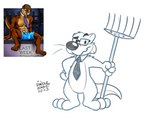 6:5 absurd_res anthro bulge clip_studio_paint_(artwork) digital_media_(artwork) doodledoggy hi_res john_oliver john_ottiver last_week_tonight male mammal mustelid otter sketch solo toonkind toony