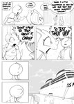 anon anthro building clothing comic dialogue digital_media_(artwork) duo_focus english_text female generation_1_pokemon group hi_res male monochrome nidoqueen nintendo pokemon pokemon_(species) profanity queenie_(shoutingisfun) sea ship shoutingisfun speech_bubble text vehicle water watercraft yelling