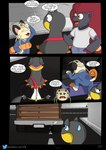 absurd_res adam(midnightmeowth) anthro clothed clothing comic dialogue dressing_up duo english_text generation_1_pokemon generation_5_pokemon generation_6_pokemon group gustav(midnightmeowth) heliolisk hi_res jumpsuit male meowth midnight_meowth nintendo pokemon pokemon_(species) solo text trio zoroark