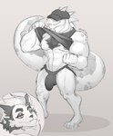 Rating: e
ID: 5551878
Date: 2025-05-05 22:56:27 -0400
Status: active
Score: 16
absurd_res alligator alligatorid anthro aroused barazoku big_tail body_hair bulge canid canine canis chest_hair clothed clothing clothing_lift crocodilian domestic_dog duo exercise exhibitionism fangs hat headgear headwear hi_res husky jockstrap male mammal muscular muscular_male nipples nordic_sled_dog pecs reptile scales scalie spitz stare tail teeth tonkotsu_spicy_noodle underwear workout post #5551878