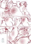 absurd_res anal anal_penetration anthro anthro_penetrated anus balls beak bent_over big_breasts big_butt blaziken bottomless breasts butt clothed clothing comic digital_media_(artwork) duo erection feathers female female_penetrated generation_3_pokemon genitals hi_res human human_on_anthro human_penetrating human_penetrating_anthro humanoid_genitalia humanoid_penis interspecies jacket looking_at_another looking_back looking_back_at_another male male/female male_on_anthro male_penetrating male_penetrating_female mammal monochrome nintendo nipples nude othoxon penetration penile penile_penetration penis penis_in_ass pokemon pokemon_(species) pokemon_trainer pokephilia presenting presenting_pussy pussy raised_tail red_and_white sex spread_legs spreading tail tail_anus tail_feathers topwear watermark