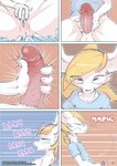 4_fingers absurd_res anthro anthro_on_anthro balls big_ears big_penis blonde_hair blush bodily_fluids bottomless bottomless_anthro bottomless_male breasts brother_(lore) brother_and_sister_(lore) cheek_tuft clothed clothing comic cum cumshot digital_media_(artwork) duo ear_piercing ejaculation erection eyewear facial_tuft female fingering fingers foreskin frenulum fur genital_fluids genitals glans glasses hair hi_res humanoid_genitalia humanoid_penis iris_(ratcha) long_hair looking_pleasured male mammal masturbation moan mouse murid murine nipples nude nude_anthro nude_female orgasm orgasm_face penile penile_masturbation penis piercing pink_glans pink_penis purple_eyes purple_hair pussy ratcha retracted_foreskin rodent shaded shirt sibling_(lore) simple_background sister_(lore) skye_(ratcha) sound_effects sweat t-shirt text topwear tuft twins_(lore) vaginal vaginal_fingering vaginal_masturbation vein veiny_penis whiskers white_body white_fur