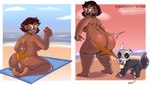 2024 2_horns 2koma 5_toes arms_bent artist_name assisted_exposure barefoot beach beach_towel big_breasts big_butt big_eyes bikini biped black_body black_fur blue_sky blush blush_lines bodily_fluids body_blush bone breasts broken_horn brown_body brown_eyebrows brown_eyes brown_hair brown_skin butt butt_blush camila_noceda_(the_owl_house) canid canid_demon clothed clothed_female clothed_human clothing clothing_pull cloud collar collar_tag comic coppertone_(sunscreen) countershade_fur countershade_torso countershading dark_body dark_skin dated day demon digital_drawing_(artwork) digital_media_(artwork) dipstick_tail disney duo ear_piercing ear_ring emanata embarrassed eyebrows eyelashes eyes_closed eyewear feet female feral flash_emanata fur glasses glistening glistening_butt glistening_eyes hair happy head_turned hi_res horn huge_butt human humanoid_feet humanoid_hands iris king_clawthorne kneeling looking_at_another looking_at_viewer looking_back looking_back_at_another looking_back_at_viewer looking_down looking_down_at_another male male/female mammal markings mature_female mature_human multicolored_body multicolored_fur on_towel open_mouth open_smile orange_bikini orange_clothing orange_swimwear outside partially_clothed partially_clothed_female partially_clothed_human piercing plantigrade pupils rear_view red_collar red_sky red_tongue ring_piercing sand sea shadow shocked short_hair signature skull skull_head sky smile smiling_at_viewer standing stewsspicyblog surprise sweat sweatdrop swimwear swimwear_pull tail tail_markings teeth text the_owl_house thick_eyebrows thick_thighs three-quarter_view titan_(the_owl_house) toes tongue towel two-piece_swimsuit two_tone_body two_tone_fur url water wearing_glasses white_body white_cloud white_countershading white_fur white_horn white_tail_tip yellow_eyewear yellow_glasses