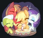 absurd_res apple apple_bloom_(mlp) apple_slice applejack_(mlp) big_macintosh_(mlp) birthday_cake blush brother_(lore) brother_and_sister_(lore) cake chengzi82020 clothing cowboy_hat dessert equid equine eyes_closed female female/female food friendship_is_magic fruit grandchild_(lore) granddaughter_(lore) grandmother_(lore) grandmother_and_grandchild_(lore) grandmother_and_granddaughter_(lore) grandparent_(lore) grandparent_and_grandchild_(lore) granny_smith_(mlp) group happy hasbro hat headgear headwear hi_res horn horse male mammal my_little_pony mythological_creature mythological_equine mythology open_mouth plant pony rarity_(mlp) romantic romantic_couple sibling_(lore) sister_(lore) sisters_(lore) smile unicorn