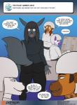 2018 anthro anubian_jackal ask_blog blue_eyes blush brown_eyes butt canid canine canis comic conditional_dnp dialogue diamond_(kadath) digital_media_(artwork) domestic_dog english_text equid equine female fur giraffe giraffid green_eyes group humor jackal kadath male mammal nightshade_(kadath) patrick_(kadath) puzzle_(kadath) sebastian_(kadath) spaceballs tail text torso_reversal url zebra