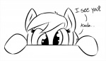 derpy_hooves_(mlp) english_text equid equine female feral friendship_is_magic hasbro horse mammal monochrome my_little_pony pony reaction_image simple_background solo text unknown_artist white_background