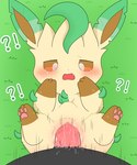 3_fingers 3_toes ?! abdominal_bulge black_body black_fur blush bodily_fluids brown_body brown_eyes brown_fur chibi cute_fangs dot_nose duo eeveelution feet female female_focus feral feral_focus feral_penetrated fingers fur generation_4_pokemon genital_fluids genitals grass green_body green_fur hi_res leafeon leafeon0927 looking_pleasured lying lying_on_grass lying_on_ground male male/female multicolored_body multicolored_fur neck_tuft nintendo on_grass on_ground pawpads penetration penis pink_pawpads plant pokemon pokemon_(species) pussy solo_focus spiral_eyes sweat sweatdrop tears toes tuft vaginal vaginal_fluids vaginal_penetration yellow_body yellow_fur