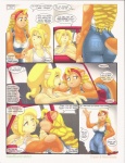 absurd_res anthro big_breasts blonde_hair breasts brown_eyes car comic cream_(miu) dialogue digital_media_(artwork) duo english_text eye_contact female female/female fur hair hi_res inside_car inside_vehicle looking_at_another mammal marmalade_(maxblackrabbit) max_blackrabbit rodent sciurid tail text tree_squirrel vehicle