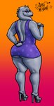 Rating: q
ID: 3880162
Date: 2023-02-18 10:24:40 -0500
Status: active
Score: 200
2023 2_horns anthro bedroom_eyes bent_arm big_butt biped black_eyelids black_lips boss_monster_(undertale) bovid bracelet butt caprine closed_smile clothed clothed_anthro clothed_female clothing digital_drawing_(artwork) digital_media_(artwork) dress eyebrows eyelashes eyewear feet female floppy_ears footwear full-length_portrait fur fur_tuft furgonomics glasses gradient_background half-closed_eyes hi_res high_heels horn humanoid_feet jewelry lips long_ears looking_at_viewer looking_back looking_back_at_viewer lop_ears mammal mature_anthro mature_female mouth_closed mule_heels narrowed_eyes no_underwear open_toe_heels pattern_clothing pattern_dress plantigrade platform_footwear platform_heels portrait purple_clothing purple_dress red_eyes seductive shoes short_horn short_tail signature silver_(metal) silver_bracelet silver_jewelry simple_background sligarthetiger small_horn smile smiling_at_viewer solo spots spotted_clothing spotted_dress standing tail thick_bottom_lip thick_eyebrows thick_thighs three-quarter_view tight_clothing tight_dress toes toriel tuft underbutt undertale undertale_(series) upskirt white_body white_eyebrows white_fur white_horn post #3880162