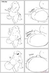 absurd_res anthro ball_growth balls balls_expansion big_balls comic english_text expansion genital_expansion genital_growth genitals growth hi_res huge_balls hyena hyper hyper_balls hyper_genitalia jeffrey_taggart male mammal meme nipples no_nut_november overweight overweight_male slightly_chubby slightly_chubby_male solo text thewilldpink