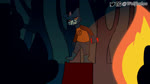 16:9 angus_delaney animated anthro bear bovid campfire canid canine caprine clothed clothing domestic_cat ear_piercing eyewear felid feline felis female forest glasses goat gregg_lee hi_res jacket jackie_(nitw) mae_borowski male mammal night_in_the_woods parody piercing plant short_playtime sound topwear tree webm widescreen wolfbaloo