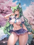 Rating: q
ID: 4536841
Date: 2024-01-15 07:18:17 -0500
Status: active
Score: 96
2024 alternative_fashion animal_humanoid areola asian_clothing biped blue_bottomwear blue_clothing blue_skirt blue_sky blush bottomwear breasts cherry_blossom cherry_blossom_tree cherry_tree clothed clothing cloud crop_top dawn_asa day digital_media_(artwork) dipstick_tail east_asian_clothing eyebrows eyelashes female flower fruit_tree fur green_body green_fur green_hair green_tail gyaru hair hi_res humanoid inner_ear_fluff j-fashion japanese_clothing japanese_school_uniform kogal long_hair looking_at_viewer markings midriff navel necktie outside panties pattern_bottomwear pattern_clothing pattern_panties pattern_underwear pink_areola pink_clothing pink_inner_ear pink_panties pink_underwear plant pleated_skirt prunus_(flower) school_uniform shaded shirt short_sleeves skirt sky solo standing striped_bottomwear striped_clothing striped_panties striped_underwear stripes tail tail_markings tekahika text thick_thighs topwear tree tuft underwear uniform upskirt url white_clothing white_inner_ear_fluff white_panties white_shirt white_tail_tip white_topwear white_underwear yellow_eyes post #4536841