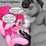 1:1 absurd_res bodily_fluids cum cum_in_mouth cum_inside duo emilywulfstudios english_text equid equine female feral friendship_is_magic genital_fluids hasbro hi_res horn horse male male/female mammal my_little_pony mythological_creature mythological_equine mythology pinkie_pie_(mlp) pony spade_lovelight text unicorn