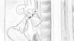 16:9 animal_crossing anthro bottomwear clothed clothing dialogue_in_description digital_drawing_(artwork) digital_media_(artwork) dragonweirdo dressing_up eyewear female glasses greyscale hair hi_res mammal monochrome mouse murid murine nintendo pants petri_(animal_crossing) ponytail rodent shirt smile solo standing sweatpants t-shirt topwear widescreen