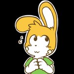 1:1 alpha_channel anthro bandage bandage_on_face clothed clothing fingers green_clothing green_shirt green_topwear lagomorph leporid male mammal oob oob_(character) rabbit shirt simple_background solo topwear transparent_background young young_anthro young_male