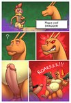 after_transformation anthro balls base_three_layout big_balls big_penis biped blockage_(layout) border brown_body brown_skin charizard comic doost dragon english_text erection five_frame_image generation_1_pokemon generation_5_pokemon generation_8_pokemon genitals green_background group hi_res horizontal_blockage horn huge_balls huge_penis humanoid_genitalia humanoid_penis male male/male mammal mythological_creature mythological_scalie mythology navel nintendo nude open_mouth orange_body orange_skin orange_tail penis pink_penis pokemon pokemon_(species) pokemon_move purple_eyes question_mark red_background red_eyes rillaboom roaring scalie scrafty sharp_teeth simple_background smile standing tail teeth text three_row_layout tongue white_border wings zoroark