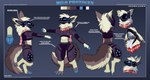 ambiguous_gender anthro color_swatch fluffy fluffy_tail heart_eyes heart_symbol hi_res machine milo_(slimyjaws) model_sheet nonbinary_(lore) open_mouth protogen scarf slimyjaws solo tail tongue tongue_out