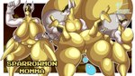 abdominal_bulge absurd_res anthro bandai_namco big_breasts big_butt breasts butt cel_shading digimon digimon_(species) egg female genitals gun hi_res huge_breasts huge_butt huge_hips kopy_k mature_female navel ovum presenting presenting_hindquarters presenting_pussy pussy ranged_weapon shaded solo sparrowmon weapon wide_hips