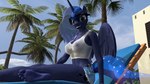 16:9 3d_(artwork) 5_toes anonymous_artist anthro anthrofied bikini_thong clothed clothing digital_media_(artwork) equid equine ethereal_hair ethereal_mane ethereal_tail feet female folded_wings friendship_is_magic greek_toe green_eyes hasbro hi_res horn humanoid_feet looking_at_viewer mammal my_little_pony mythological_creature mythological_equine mythology nipples no_bra outside palm_tree plant plantigrade princess_luna_(mlp) pseudo_hair pseudo_mane shirt smile smiling_at_viewer soles solo sunbed sunglasses_on_face swimwear tan_body tank_top toes topwear translucent tree visible_underwear wet wet_clothing widescreen winged_unicorn wings