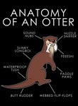 2018 anatomy_of black_background black_eyes black_nose brown_body brown_fur crouching digital_media_(artwork) english_text feral fish fur hi_res humor looking_at_viewer mammal marine mustelid otter paws quadruped simple_background solo teeth text zillion_ross