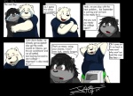 2009 bear black_background comic dialogue english_text hybrid jakegr jakegr_(character) male mammal overweight ruick simple_background text