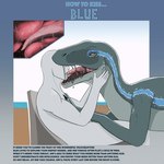 bestiality blue_(jurassic_world) bodily_fluids dinosaur dromaeosaurid drooling duo english_text extreme_french_kiss female feral french_kissing human human_on_feral interspecies jurassic_park jurassic_world kissing mammal prehistoric_species reptile saliva scalie tallion text theropod tongue universal_studios velociraptor