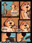 anthro breasts comic disney duo eduard_arts female finger_in_mouth herpestid hi_res male male/female mammal meerkat nipples offscreen_character offscreen_sex outside spanish_text text the_lion_king through_wall timon's_ma translated uncle_max