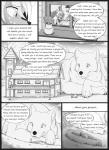 anthro canid canine canis carrie_(s2-freak) celia_(s2-freak) comic english_text greyscale hi_res macro mammal monochrome s2-freak schwarzpelz text wolf