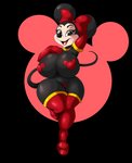 alpha_channel anthro armwear big_breasts black_nose breasts clothing conditional_dnp digital_media_(artwork) disney elbow_gloves eyebrows female footwear front_view gloves handwear hi_res high_heels huge_breasts legwear mammal minnie_mouse mouse murid murine navel open_mouth pasties rodent shoes signature solo suirano thick_thighs wide_hipped_female wide_hips