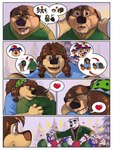 3:4 animal_crossing anthro black_clothing black_nose black_shirt black_topwear blue_clothing blue_hat blue_headwear blue_topwear bodi_(rock_dog) bodily_fluids bottomwear bovid bowing brown_body brown_fur brown_nose canid canine canis caprine clothing comic crying dialogue domestic_dog eclipticafusion eyebrows eyes_closed fool's_hat fur green_clothing green_hat green_headwear group hat headgear headwear heart_symbol hi_res hug hunting_dog jack_russell_terrier k.k._slider khampa_(rock_dog) livestock_guardian_dog looking_at_another looking_at_viewer looking_down male mammal molosser mountain_dog nintendo orange_bottomwear orange_clothing orange_shorts outside page_number pastoral_dog raised_eyebrow red_clothing red_hat red_headwear rock_dog sheep shirt shorts snow speech_bubble sweater tears terrier tibetan_mountain_dog topwear turtleneck white_body white_fur