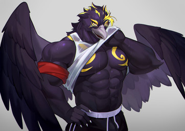 Rating: s
ID: 5589481
Date: 2025-05-21 22:21:43 -0400
Status: active
Score: 13
abs avian beak biceps biped bird claws clothing digital_drawing_(artwork) digital_media_(artwork) eyebrows feathers finger_claws hi_res male muscular muscular_male pecs shirt simple_background solo standing tank_top topwear wings yomagnto post #5589481