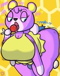 anal animal_crossing anthro bear bedroom_eyes big_breasts big_butt bottomless breasts butt candy clothed clothing dessert dominant dominant_female duo face_in_ass facesitting female female_focus food human klutzatdusk licking lollipop lollipop_in_mouth looking_back male male/female mammal megan_(animal_crossing) narrowed_eyes nintendo oral rimming seductive sex sitting_on_another size_difference solo_focus tongue tongue_out villager_(animal_crossing)