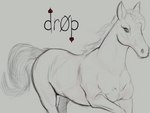 4:3 all_fours ambiguous_gender artist_name digital_drawing_(artwork) digital_media_(artwork) dr0p equid equine feral front_view galloping hi_res horse mammal monochrome muscular portrait practice quadruped realistic_anatomy signature simple_background sketch solo three-quarter_portrait white_background