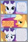 absurd_res applejack_(mlp) blonde_hair blue_eyes comic duo earth_pony english_text equid equine female feral friendship_is_magic green_eyes gutovi-kun hair hasbro hi_res horn horse mammal my_little_pony mythological_creature mythological_equine mythology pony purple_hair rarity_(mlp) text unicorn