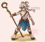 Rating: s
ID: 5599106
Date: 2025-05-26 05:02:33 -0400
Status: active
Score: 44
4_fingers anthro artist_logo artist_name belt belt_buckle belt_pouch bottomwear bovid braided_hair buckle caprine clothing dirt fighting_pose fingers frown fur goat grass hair holding_object hooves horn leaves_in_hair logo loincloth long_hair male mammal markings monotone_background mostly_nude multicolored_body pineblush plant pose scowl solo spots spotted_body spotted_fur staff standing tan_body text two_tone_body vial white_hair yellow_eyes post #5599106