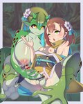 2023 4:5 accessory age_difference amphibian amphibian_humanoid animal_humanoid anthro anus big_breasts bodily_fluids breasts brown_hair censored clothing detailed_background erection feet female frog frog_humanoid ftg_transformation fti_transformation gender_transformation genital_fluids genitals green_body green_eyes green_hair green_penis gynomorph gynomorph/female hair hair_accessory handjob hi_res humanoid humanoid_on_anthro incest_(lore) ineffective_censorship intersex intersex/female legwear membrane_(anatomy) multicolored_penis nipples nude open_mouth penile penis pink_nipples precum questionable_consent semiitu sex sibling_(lore) sister_(lore) species_transformation toes torn_clothing transformation two_tone_penis webbed_feet webbed_hands yellow_eyes younger_female