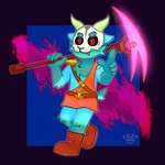 Rating: s
ID: 4384449
Date: 2023-10-31 01:26:53 -0400
Status: active
Score: 3
1:1 anthro black_sclera bone boots bovid caprine clothing energy_scythe energy_weapon footwear fur gesture goat green_body green_fur hand_gesture hi_res holding_object horn looking_at_viewer magic_staff male mammal mask melee_weapon pink_marky pointing pointing_at_viewer polearm red_eyes scythe shoes skull skull_mask snaggle_tooth solo weapon post #4384449