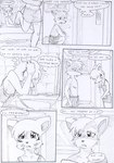 announcement anthro bathroom bed bed_sheet bedding bedroom black_and_white bodily_fluids border bottomwear boxers_(clothing) canid canine clothing comic crossed_arms crouching dasyuromorph dialogue door duo english_text eyes_closed female fur furniture hair hand_on_head kitfox-crimson looking_down male male/female mammal marsupial monochrome multicolored_body multicolored_fur novus_(kitfox-crimson) outside_border pain poster pregnant pregnant_female profanity recently_extinct_species rumour_(kitfox-krimson) running shirt shirtless shoeless sketch skirt speech_bubble stolen_generation tank_top text thinking thought_bubble thoughtful_expression thylacine toilet topwear two_tone_body two_tone_fur underwear window