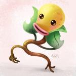 1:1 2017 ambiguous_gender bellsprout digital_media_(artwork) digital_painting_(artwork) generation_1_pokemon nintendo pokemon pokemon_(species) solo tsaoshin