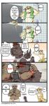 2019 anthro black_border border boss_(gym_pals) bovid bovine canid canine canis cattle clothing comic communal_shower covering covering_crotch dialogue digital_drawing_(artwork) digital_media_(artwork) english_text felid group gym_pals h155296 hi_res horn jockstrap male mammal manager_(gym_pals) muscular muscular_male nipple_piercing nipples nude pal_(gym_pals) pantherine piercing shower slightly_chubby speech_bubble text tiger towel underwear wolf