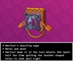 chastity_cage chastity_cage_only chastity_device chastity_device_only dracozhilla english_text female lock locktober martlet_(undertale_yellow) nude stylized_chastity_cage text undertale_yellow zero_pictured