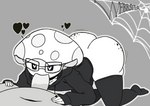 big_butt butt clothing cloud elemental_creature eyewear fellatio femboy freckles fungi_fauna fungus glasses heart_eyes heart_symbol hi_res hoodie legwear male male/male mushroom mushroom_cloud oral penile sex sucking thick_thighs thigh_highs topwear webbster