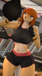 3d_(artwork) 4k 9:16 absurd_res anthro athletic_wear big_breasts bottomwear breasts clothing digital_media_(artwork) donglysfm exercise female gloves gym hair handwear hi_res inside kangaroo macropod mammal marsupial mature_female orange_hair revamped_anthros ruth_(donglysfm) shorts solo source_filmmaker_(artwork) speed_bag