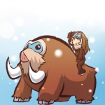 1:1 alternate_species brown_hair cosplay duo eyes_closed eyewear feral generation_4_pokemon goggles hair hitec human humanized long_hair male mammal mamoswine nintendo open_mouth pokemon pokemon_(species) proboscidean