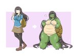 Rating: q
ID: 2215134
Date: 2020-04-13 17:43:58 -0400
Status: active
Score: 12
2014 before_and_after black_hair bottomwear breasts clothing contextual_arrow directional_arrow female footwear hair hi_res human interrobang izumi_(artist) long_hair looking_down mammal open_mouth overweight overweight_female polygonal_speech_bubble reptile scalie sequential_arrow shell shoes simple_background skirt smile solo speech_bubble surprise transformation turtle weight_gain wide_arrow post #2215134