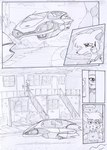 american_opossum anthro anti-gravity apartment black_and_white bodily_fluids brick_wall building car chain clothing cloud comic dasyuromorph door driver driving duo eyewear female flying_car flying_vehicle fur futuristic_car futuristic_vehicle glasses hair hovercar kitfox-crimson kylee_(kitfox-crimson) looking_at_another mammal marsupial monochrome mountain open_door open_mouth peeping plant recently_extinct_species rumour_(kitfox-krimson) sad shirt shrub sketch sky speech_bubble stairs stolen_generation street tank_top tears thylacine topwear vehicle wall_(structure) window worried worried_look