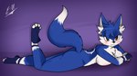Rating: q
ID: 5344812
Date: 2025-02-01 14:14:36 -0500
Status: active
Score: 15
anthro areola barefoot barely_visible_nipples big_breasts black_nose blue_body blue_fur blush breasts brown_eyes butt canid canine digital_media_(artwork) e-01 feet female fox fur hair hi_res looking_at_viewer lying mammal multicolored_body nipples nude on_front one_leg_up paws presenting raised_leg simple_background smile solo tail white_body white_fur post #5344812