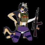 ak-74 ak_platform alpha_channel animal_genitalia anthro assault_rifle ball_slip balls balls_under_skirt battle_armor beretta bottomwear bulge bulletproof_vest camo_headgear canid canine canis claws clothed clothing collar crossdressing detailed_bulge domestic_dog feet femboy footwear genital_outline genitals german_shepherd gun handgun hat headgear headwear herding_dog hi_res legwear m9 male mammal miniskirt multicam operator pastoral_dog pattern_headgear paws pistol plate_carrier ranged_weapon rebeldragon101 rifle saggy_balls scope sheath sheath_outline shirtless shirtless_male simple_background skirt sniper socks solo stockings tactical_gear tacticool transparent_background weapon white_balls