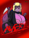 absurd_res angry annoyed anthro areola areola_outline avery_(m4n) bear bent_over big_areola big_breasts big_butt big_nipples blonde_hair blood blood_splatter bodily_fluids breasts butt cleavage cloak cloak_only clothed clothing female glare glaring_at_viewer grimace hair halloween hi_res holidays knife leaning leaning_forward legwear looking_at_viewer m4n mammal nipple_outline nipple_slip nipples robe robe_only solo stockings thick_thighs thigh_highs torn_cloak torn_clothing torn_legwear torn_robe torn_stockings torn_thigh_highs